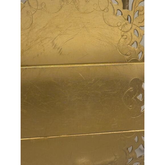 VINTAGE Carole Stupell WILLIAM ADAMS made in Italy Brass extendable trivet MCM - Picture 5 of 7